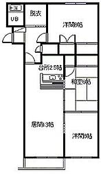 フロンティア高崎 3LDKの間取図画像
