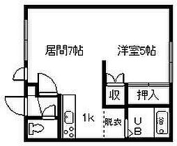 セラーノ1 1DKの間取図画像