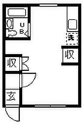 マンションマリン 1DKの間取図画像