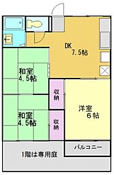 ハイツ小南 3DKの間取図画像