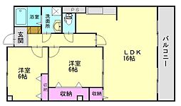 センチュリータカサゴ 2LDKの間取図画像