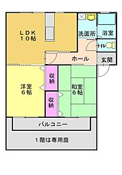 サンライフ雅B 1階/101