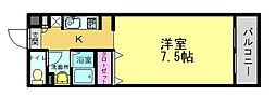 ソフィア21新在家 1Kの間取図画像