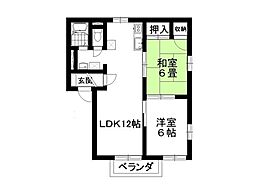 ハイツ瑞木A 2LDKの間取図画像
