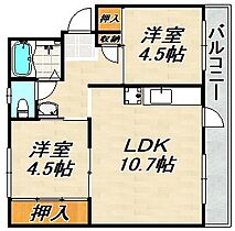 ドミールサニー君影町1号館  ｜ 兵庫県神戸市北区君影町４丁目（賃貸マンション2LDK・5階・50.00㎡） その2