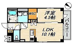 SD Marina Bay KOBE 1LDKの間取図画像
