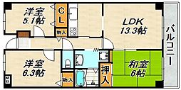 シティ南落合 3LDKの間取図画像