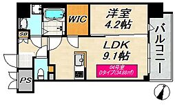SDグランツ神戸Peninsula 1LDKの間取図画像