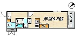 ワコーレヴィータ須磨飛松町 ワンルームの間取図画像