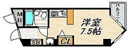 ミスティエイト ワンルームの間取図画像