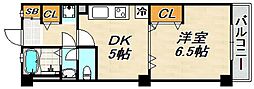 東須磨グリーンハイツ 1DKの間取図画像