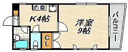 アイビスナガタ 1Kの間取図画像