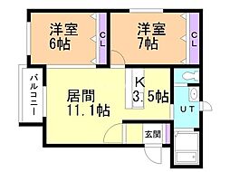 間取図画像 2LDK