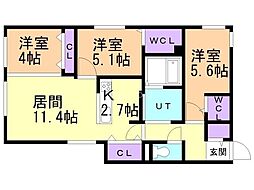 間取図画像 3LDK