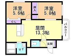 間取図画像 2LDK
