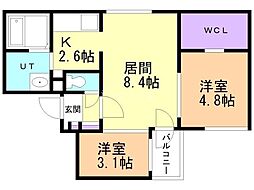 間取図画像 2LDK