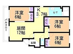 間取図画像 3LDK