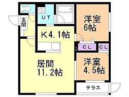 間取図画像 2LDK
