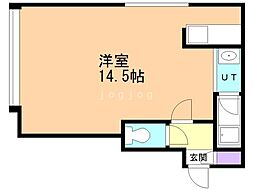 エスコート松陰 1Kの間取図画像