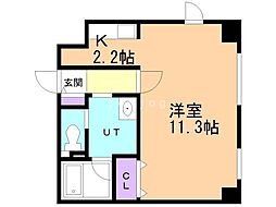 レガート東区役所前B 1Kの間取図画像