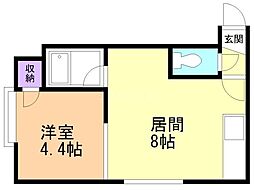 ラメール23 1LDKの間取図画像