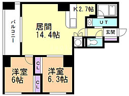 間取図画像 2LDK