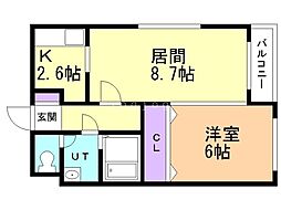 間取図画像 1LDK