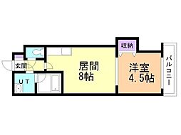 東洋ハイツC 1LDKの間取図画像