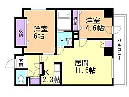 ヴィラ・コンフォート 2LDKの間取図画像
