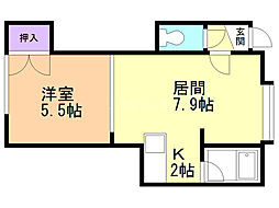 ブレス307 1LDKの間取図画像