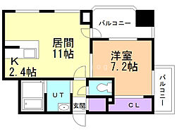 アコード23 1LDKの間取図画像