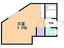 ノースヒル165 ワンルームの間取図画像