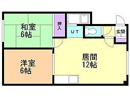 えちごハウスA 2LDKの間取図画像
