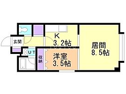 メゾン23 1LDKの間取図画像