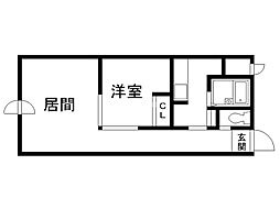 ピアス40 1LDKの間取図画像