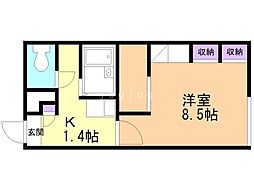 レオパレスサン・インレット2 1Kの間取図画像
