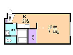 エストラーダN18 1Kの間取図画像