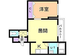 LiveK.T 1LDKの間取図画像