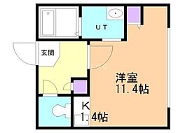 メゾン43 1Kの間取図画像