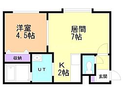 リー・スペース36 1LDKの間取図画像