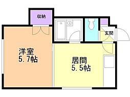 ハイムプレステージ 1DKの間取図画像