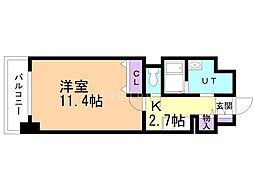 S-FORT札幌N15 1Kの間取図画像