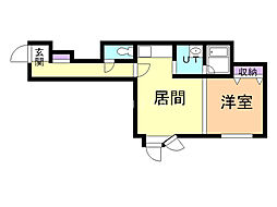 アルティス環状通4 1LDKの間取図画像