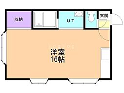 ノースマンション3312 ワンルームの間取図画像