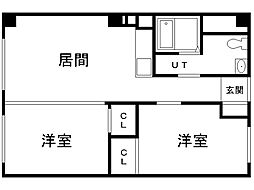 エリザベート北31-2 2DKの間取図画像