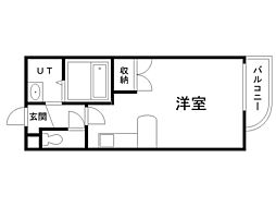 ピュア26 1Kの間取図画像