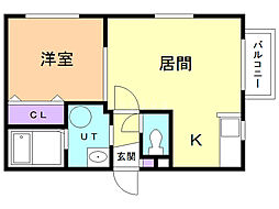 リュクス元町 1LDKの間取図画像