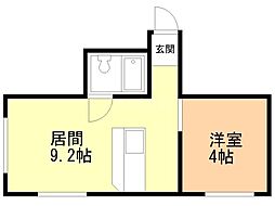 田面ハイツ 1LDKの間取図画像