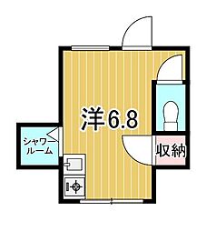 第一末廣ビル 2階ワンルームの間取り