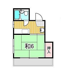 メゾン町田 2階1Kの間取り